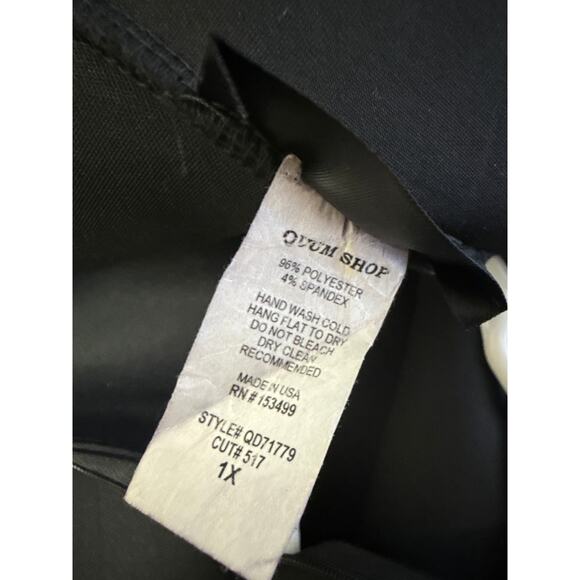 GS Love Unique Rare Black High Low Long Sleeve High Neck Formal Dress Plus SZ 1X - Picture 8 of 8